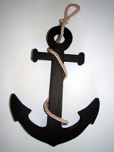 Anchor with a rope wrapped around it